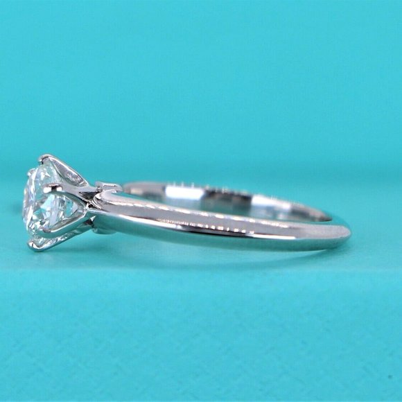 19554 Tiffany & Co. Platinum 1.07ct F VS2 Round Diamond Engagement Ring 6 - Picture 7 of 7